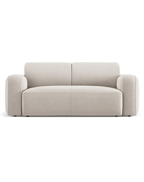 Canapé Velours Jasmin 2 Places beige - 170x95x72 cm