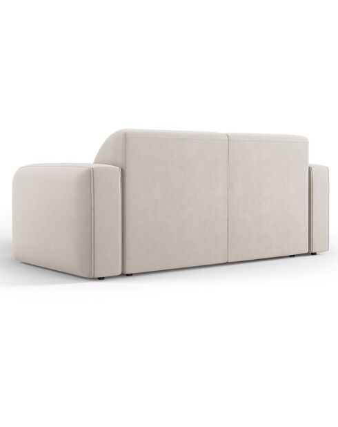 Canapé Velours Jasmin 2 Places beige - 170x95x72 cm
