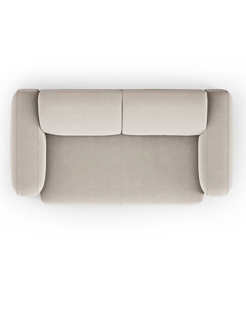 Canapé Velours Jasmin 2 Places beige - 170x95x72 cm