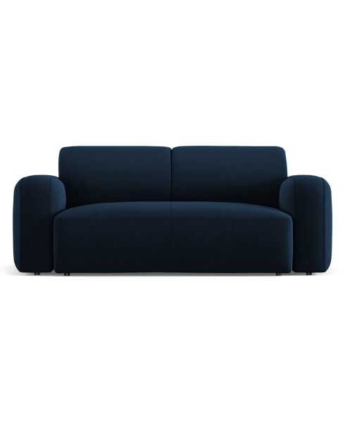 Canapé Velours Jasmin 2 Places bleu roi - 170x95x72 cm