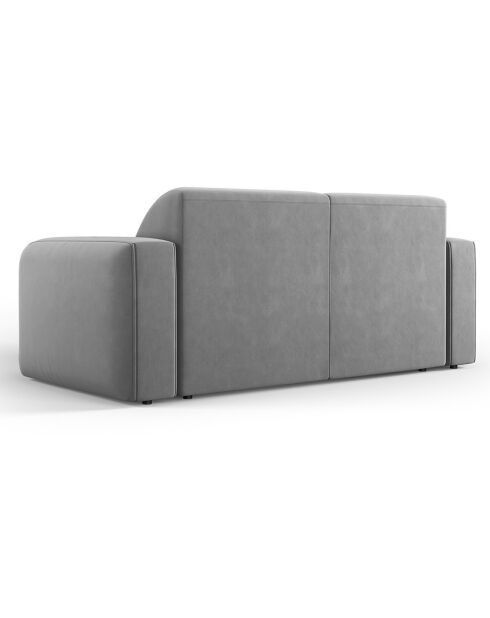Canapé Velours Jasmin 2 Places gris - 170x95x72 cm