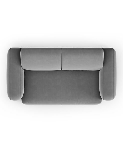 Canapé Velours Jasmin 2 Places gris - 170x95x72 cm
