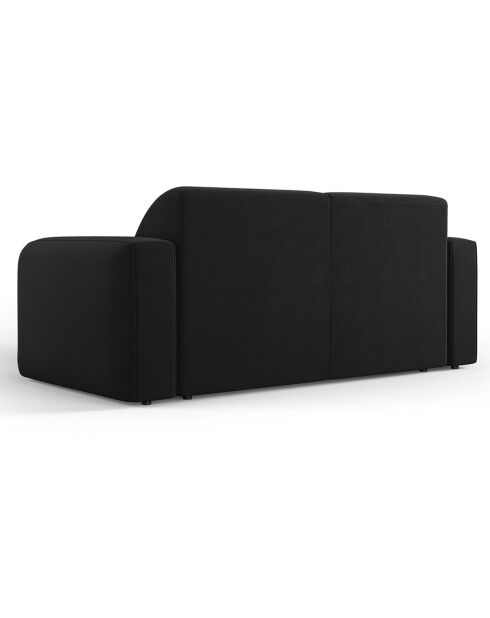 Canapé Velours Jasmin 2 Places noir - 170x95x72 cm
