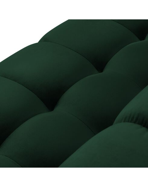 Canapé Velours Bali 4 Places vert bouteille - 217x92x75 cm