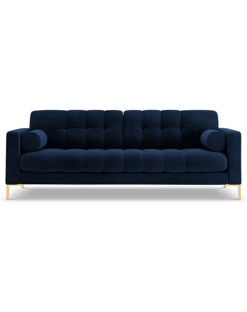 Canapé Velours Bali 4 Places bleu roi - 217x92x75 cm