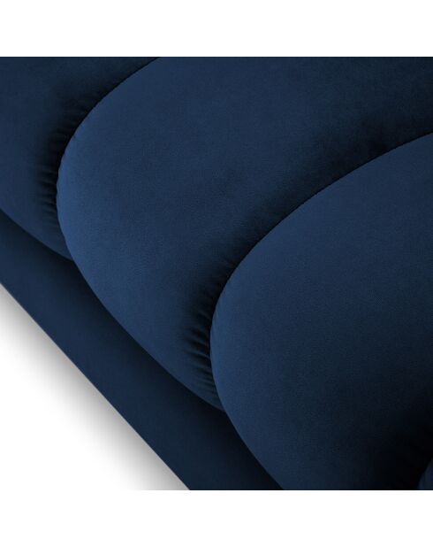 Canapé Velours Bali 4 Places bleu roi - 217x92x75 cm
