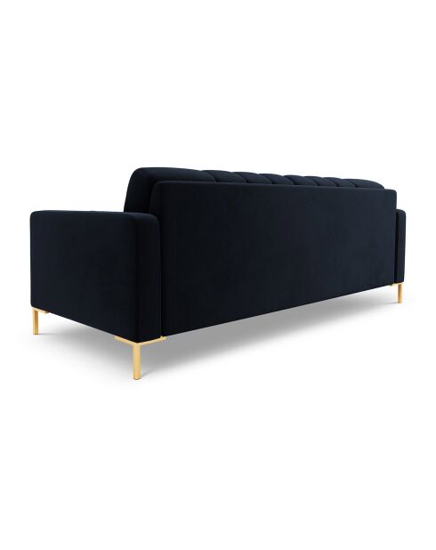 Canapé Velours Bali 4 Places bleu foncé - 217x92x75 cm