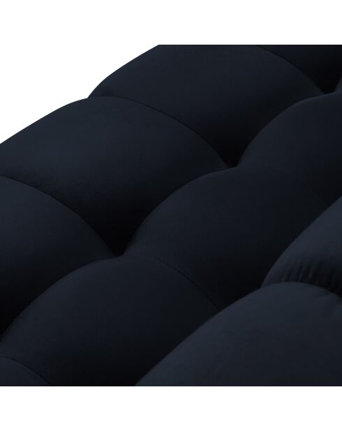 Canapé Velours Bali 4 Places bleu foncé - 217x92x75 cm