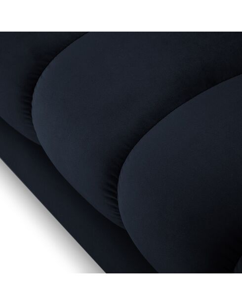 Canapé Velours Bali 4 Places bleu foncé - 217x92x75 cm