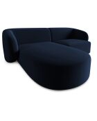 Canapé d'angle gauche Modulaire Velours Chiara 3 Places bleu roi - 184x155x74 cm