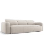 Canapé Velours Jasmin 3 Places beige - 235x95x72 cm