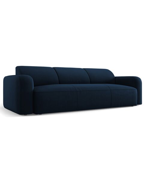 Canapé Velours Jasmin 3 Places bleu roi - 235x95x72 cm