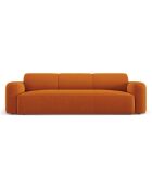 Canapé Velours Jasmin 3 Places terracotta - 235x95x72 cm