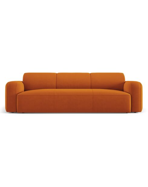 Canapé Velours Jasmin 3 Places terracotta - 235x95x72 cm