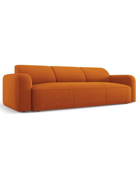 Canapé Velours Jasmin 3 Places terracotta - 235x95x72 cm