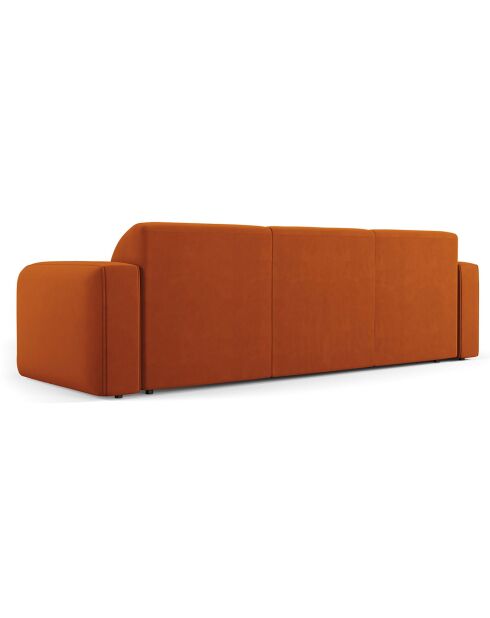 Canapé Velours Jasmin 3 Places terracotta - 235x95x72 cm