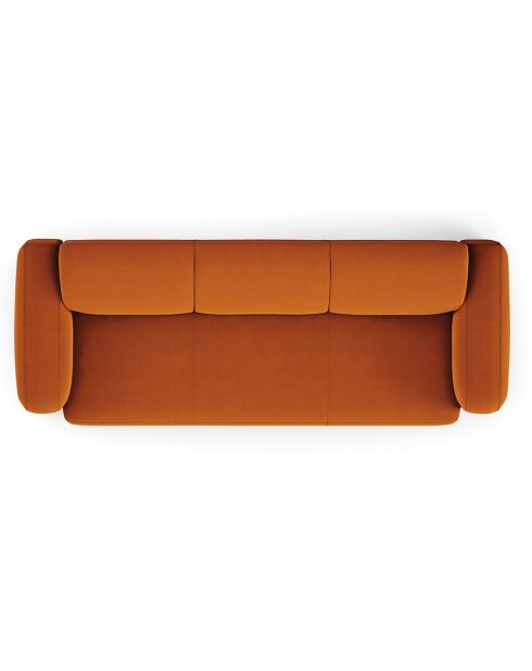 Canapé Velours Jasmin 3 Places terracotta - 235x95x72 cm