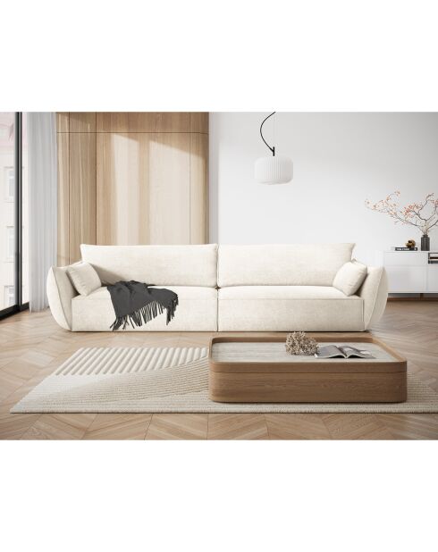 Canapé Vanda 4 Places beige clair - 248x100x85 cm