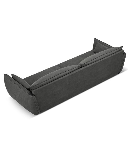 Canapé Vanda 4 Places gris foncé - 248x100x85 cm