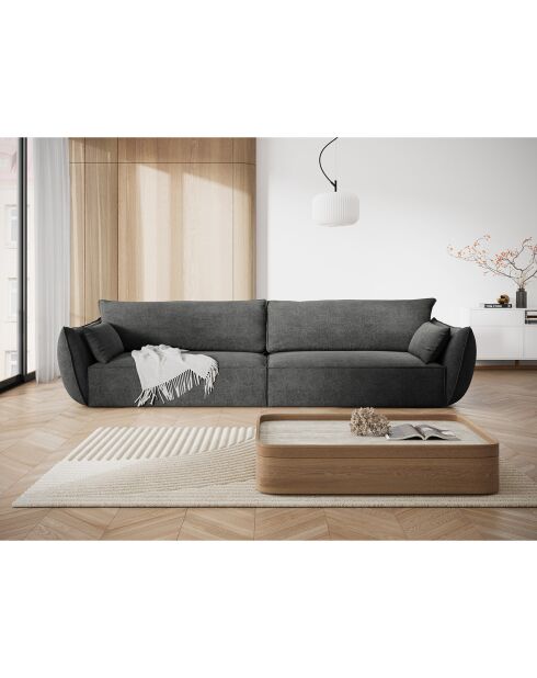 Canapé Vanda 4 Places gris foncé - 248x100x85 cm