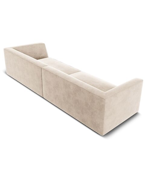 Charles Velvet 4-zitsbank lichtbeige - 302x93x69 cm