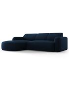Canapé d'angle gauche Velours Jasmin 4 Places bleu roi - 250x170x72 cm