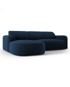 Canapé d'angle gauche Velours Jasmin 4 Places bleu roi - 250x170x72 cm