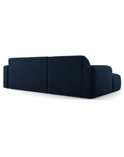 Canapé d'angle gauche Velours Jasmin 4 Places bleu roi - 250x170x72 cm