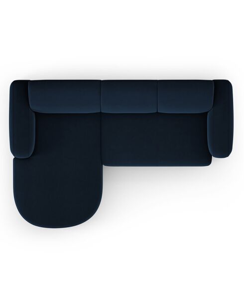 Canapé d'angle gauche Velours Jasmin 4 Places bleu roi - 250x170x72 cm