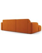 Canapé d'angle gauche Velours Jasmin 4 Places terracotta - 250x170x72 cm