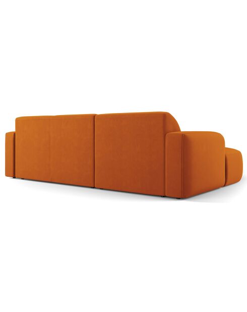 Canapé d'angle gauche Velours Jasmin 4 Places terracotta - 250x170x72 cm