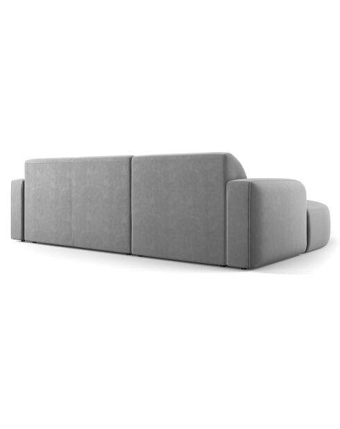 Canapé d'angle gauche Velours Jasmin 4 Places gris - 250x170x72 cm