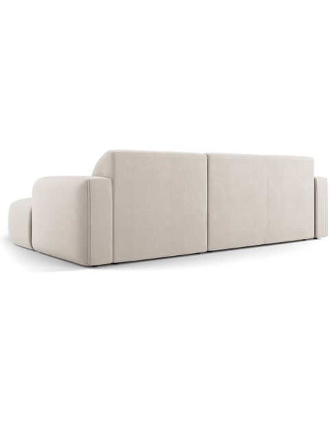 Canapé d'angle droit Velours Jasmin 4 Places beige - 250x170x72 cm