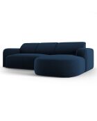 Canapé d'angle droit Velours Jasmin 4 Places bleu roi - 250x170x72 cm