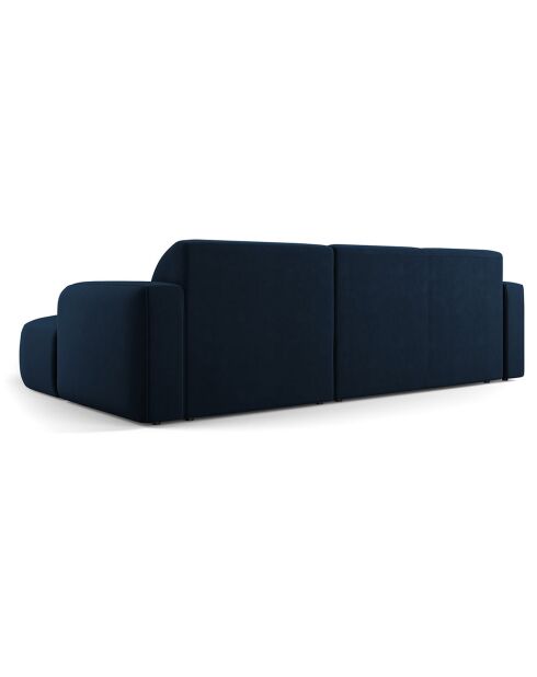 Canapé d'angle droit Velours Jasmin 4 Places bleu roi - 250x170x72 cm