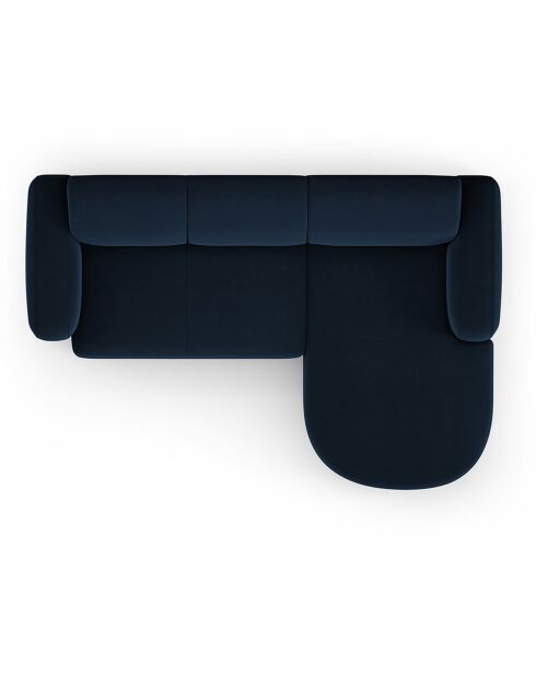 Canapé d'angle droit Velours Jasmin 4 Places bleu roi - 250x170x72 cm