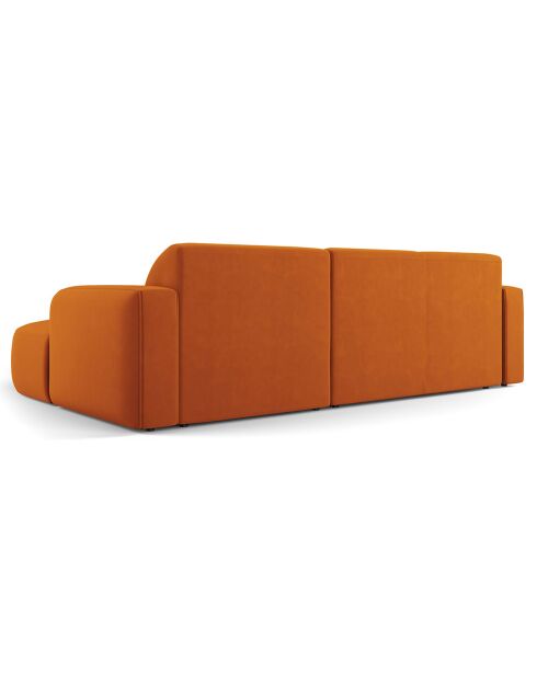 Canapé d'angle droit Velours Jasmin 4 Places terracotta - 250x170x72 cm