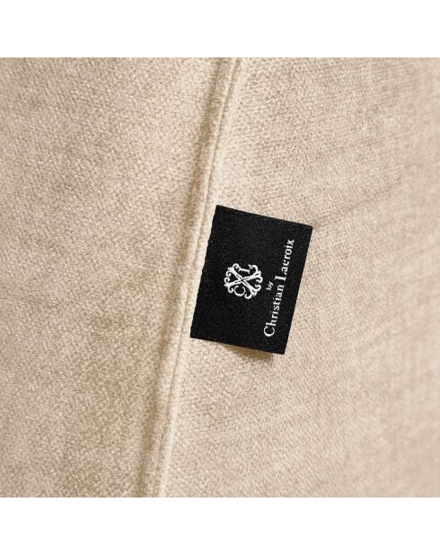 Canapé d'angle droit Velours Charles 4 Places beige clair - 273x180x69 cm