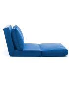 Banquette Convertible 2 places Taida bleue - 120x68x26 cm