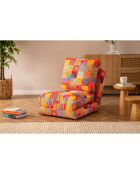 Fauteuil convertible Taida multicolore - 60x68x26 cm