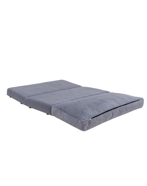 Banquette Convertible 2 places Taida grise - 120x68x26 cm