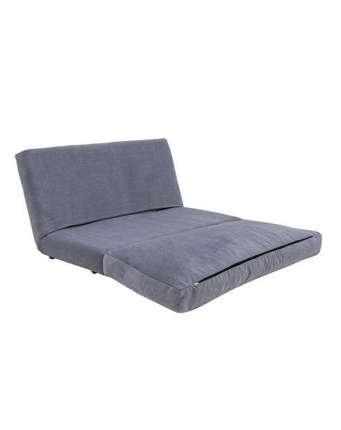 Banquette Convertible 2 places Taida grise - 120x68x26 cm