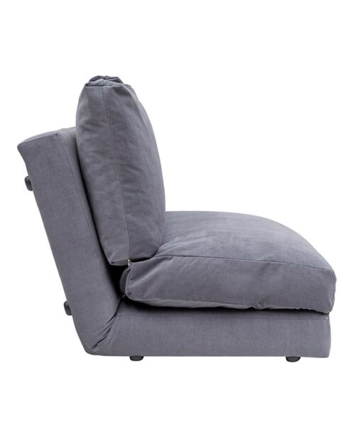 Banquette Convertible 2 places Taida grise - 120x68x26 cm