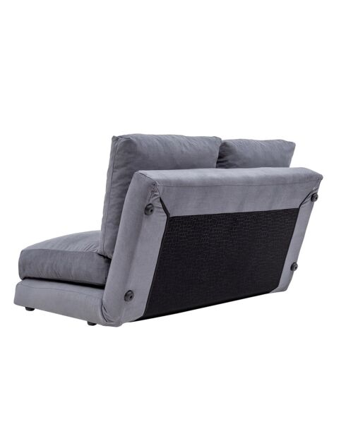Banquette Convertible 2 places Taida grise - 120x68x26 cm