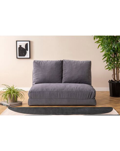 Banquette Convertible 2 places Taida grise - 120x68x26 cm