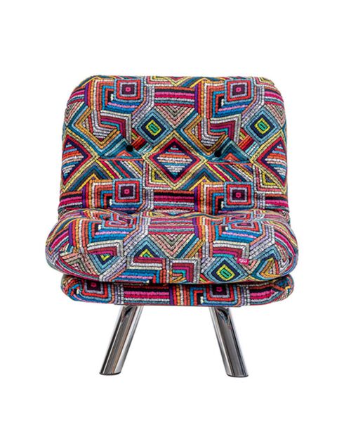 Fauteuil convertible pouf Misa multicolore - 120x68x26 cm