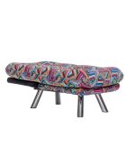 Fauteuil convertible pouf Misa multicolore - 120x68x26 cm