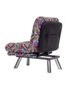 Fauteuil convertible pouf Misa multicolore - 120x68x26 cm