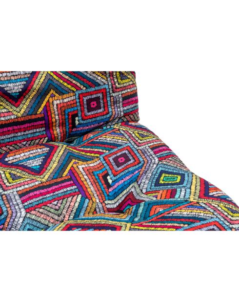Fauteuil convertible pouf Misa multicolore - 120x68x26 cm