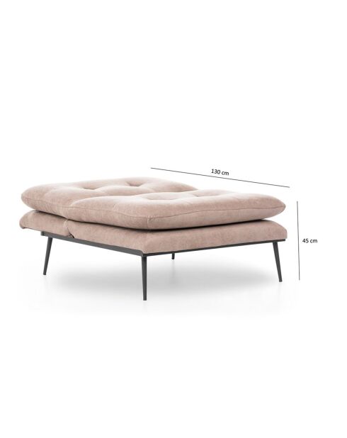 Fauteuil convertible Martin beige - 90x95x90 cm